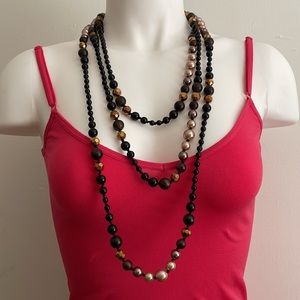 Vintage Large onyx necklace
